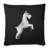 Schnauzer Throw Pillow Cover 18” x 18” - black